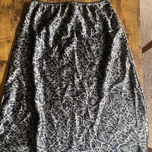 Satin Cheetah Skirt